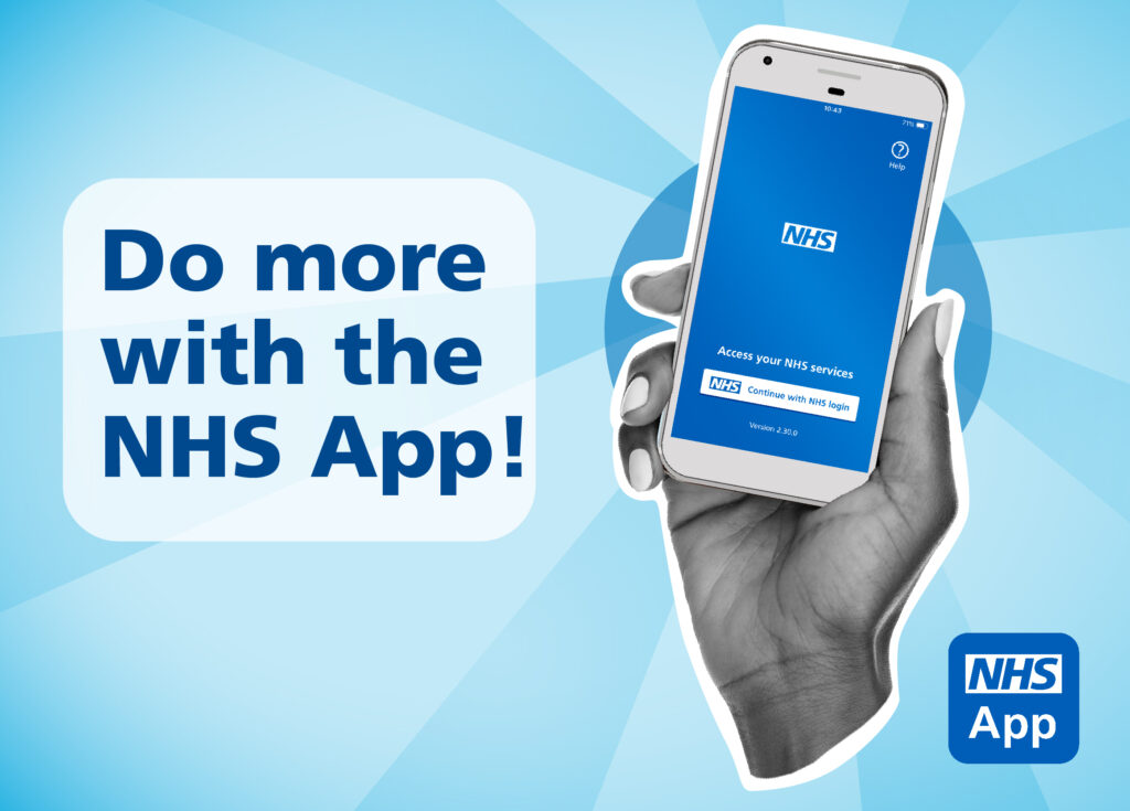 Image of the NHS App - click to Log In