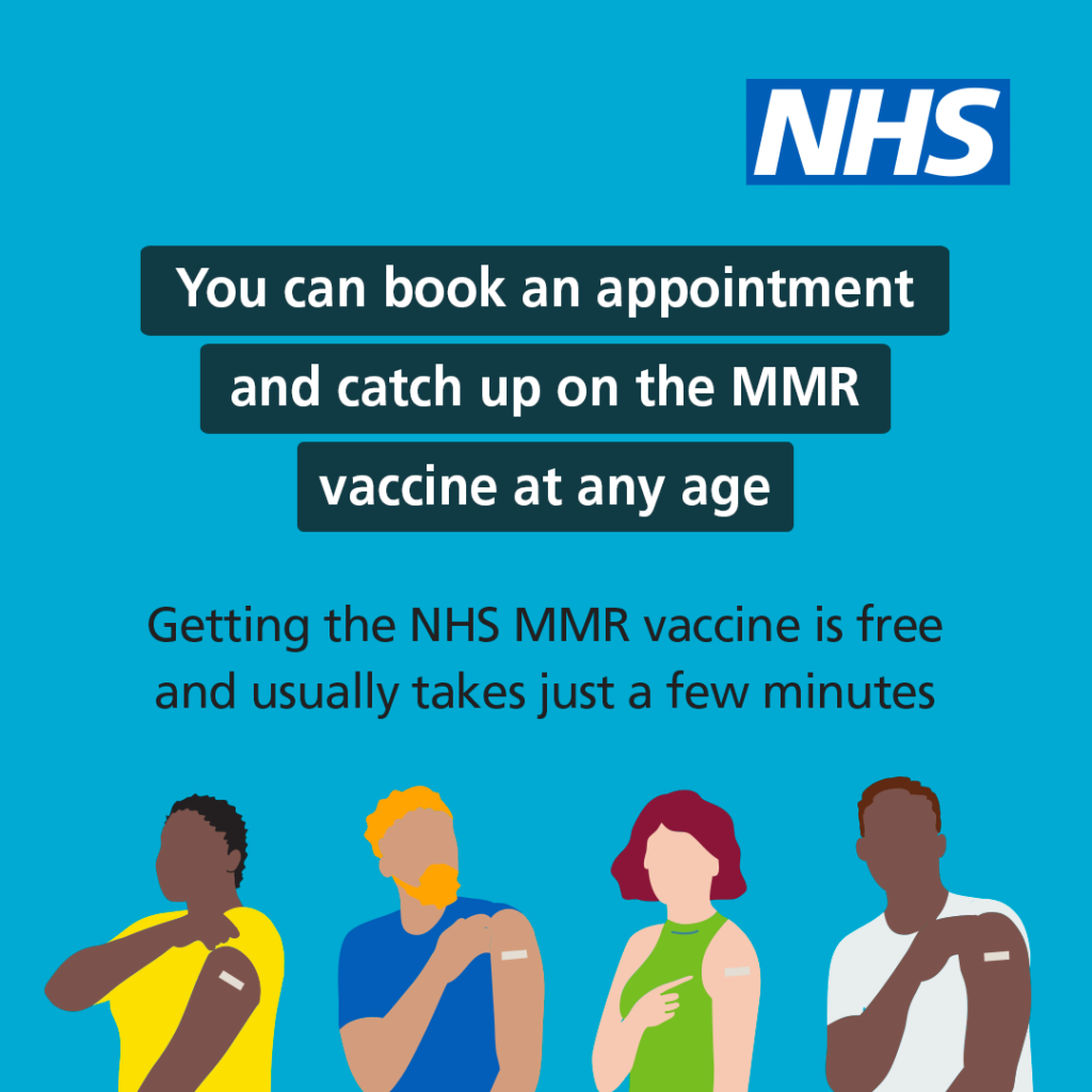 Measles cases are rising across England.

2 doses of the MMR vaccine provide the best protection against measles, mumps and rubella.

For more information and how to book ➡️ nhs.uk/MMR