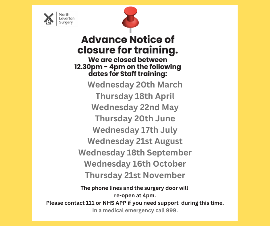 Advance Notice Of Closures For Staff Training 2024 North Leverton   BEST 2024 Revised Dates 1 