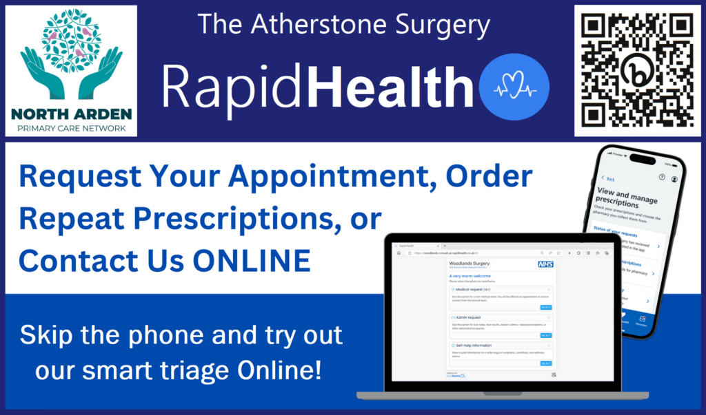 Rapid Health - Request Your Appointment, order prescriptions or contact us online.