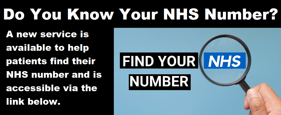 FIND YOUR NHS NUMBER