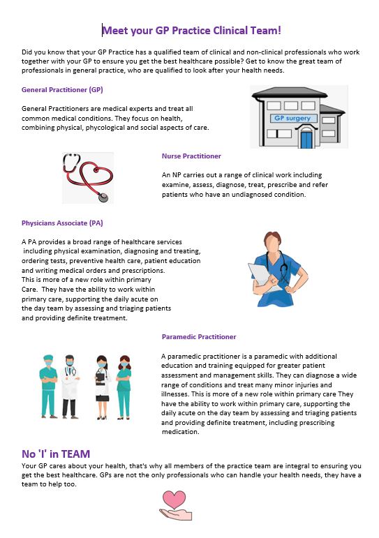 Meet the Team - St Pauls Medical Centre