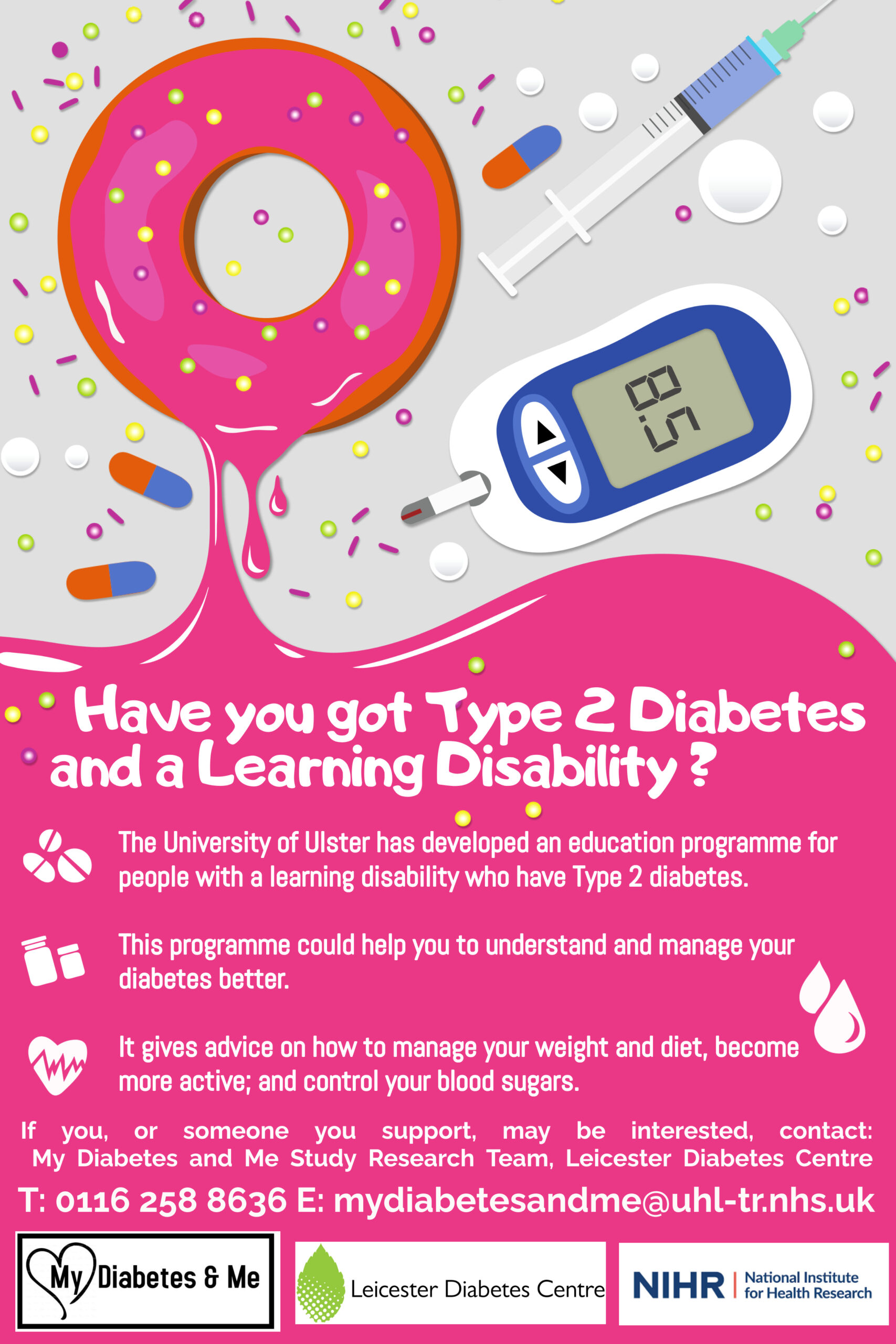 My Diabetes and Me Study - poster Leicester