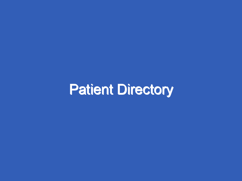 Patient Directory