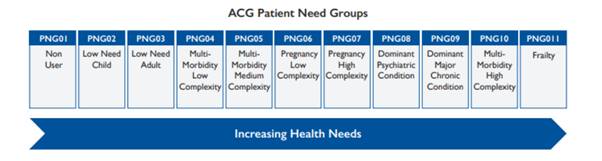 Adjusted Clinical Groups and Patient Need Groups - a diagram
