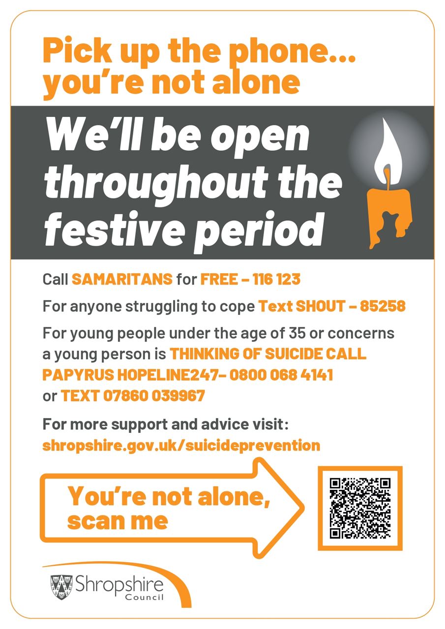 Shropshire Council Suicide prevention poster