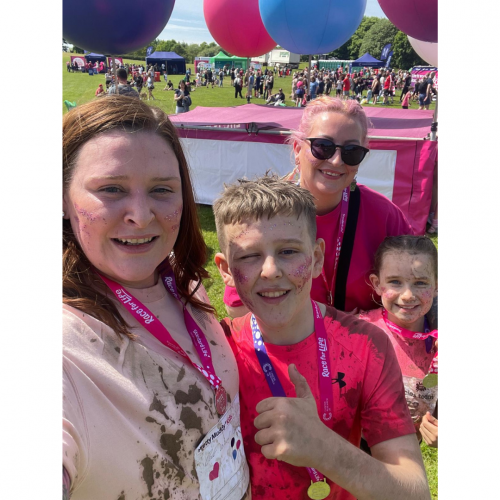 Claire Walking Andys Man Club