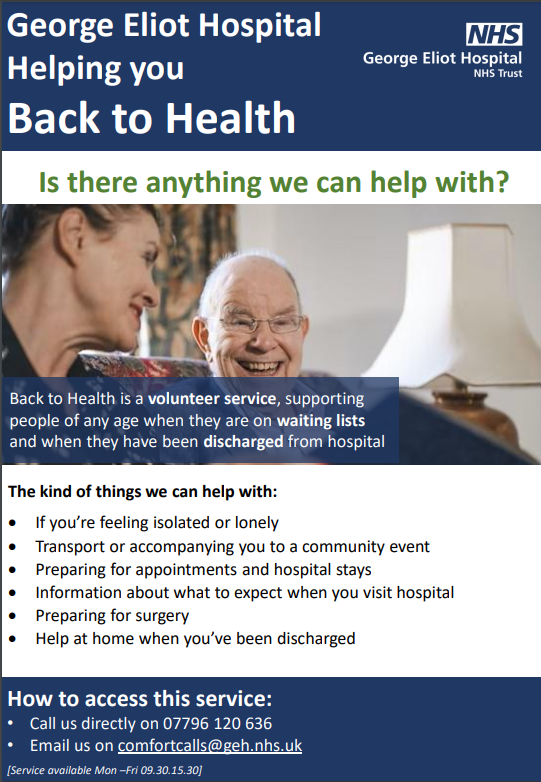 HELPING YOU BACK TO HEALTH POSTER