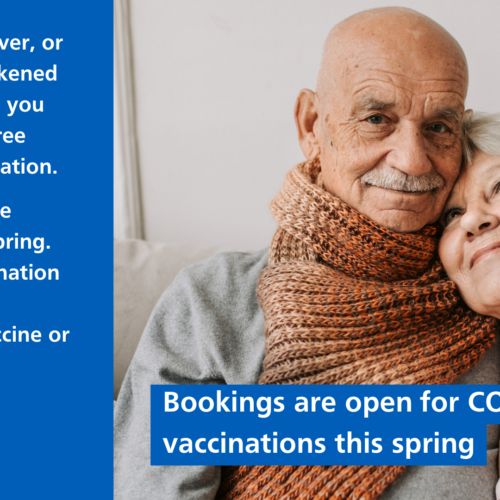 Bookings are open for COVID-19 vaccinations this spring AV screen 1920 x 1080 px v3