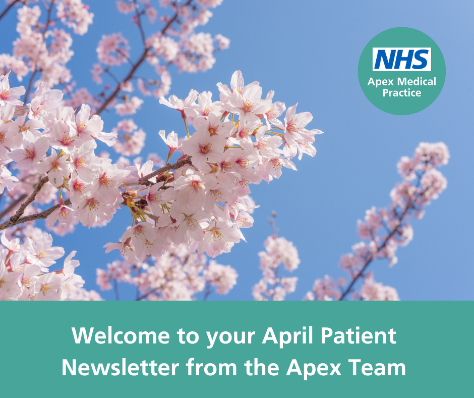 Apex April patient newsletter header banner image